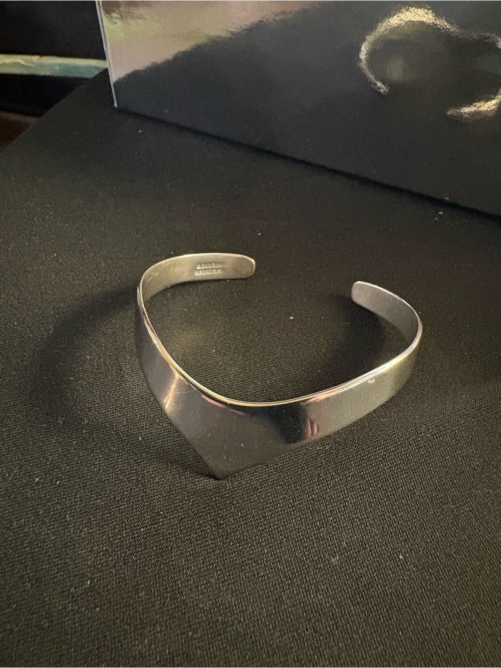 Sterling Silver V-Shaped Cuff Bracelet - Sleek Silver Womens Jewelry